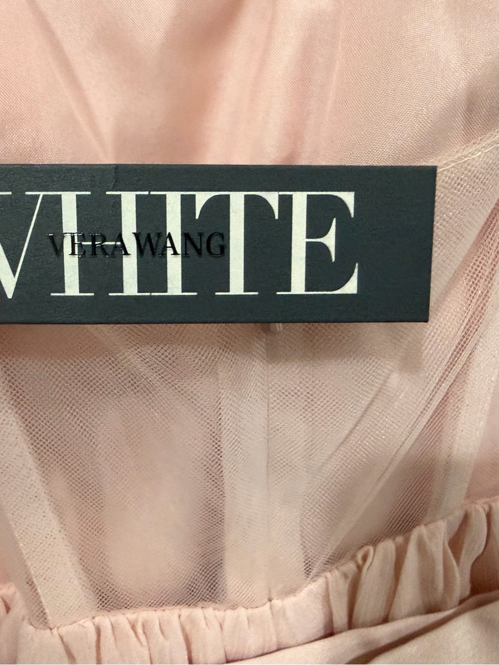 Vera Wang White Blush Pink Formal Gown – Size 4 – NWT - Picture 3 of 6